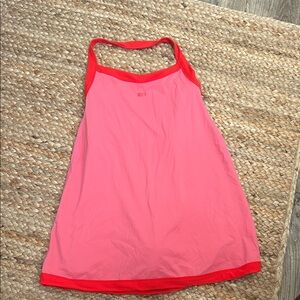SET Active Pink and Red Backless Dress